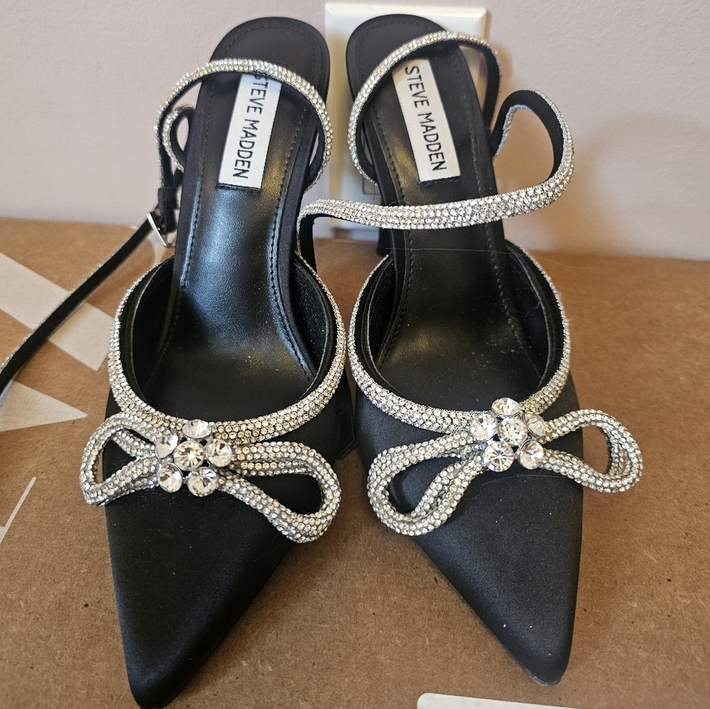 Steve Madden Black Rhinestone Women's Heels